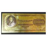 24K Gold Foil $10,000 Fantasy Note