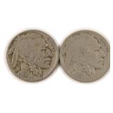 TWO (2) Buffalo Nickels