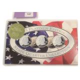 Five Platinum Plated State Quarters
