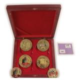 Gold Plated Copper Medal in Display Box