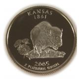 Clad Kansas Proof Quarter