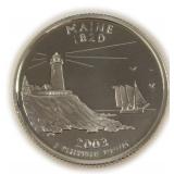 Silver Maine Quarter, $11.71 Melt Value