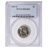 1997-P Jefferson Nickel PCGS MS-64 FS