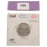 1944 Great Britain Six Pence