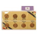 1982 Lincoln Cent Variety Display