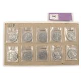 TEN (10) 1943-P Steel Cents