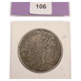 1934 Panama Coin, Holed, 90% Silver