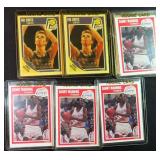 Five (5) Danny Manning (RCs) and (2) Rik Smits