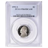 1991-S Jefferson Nickel PCGS Proof-69 DCAM