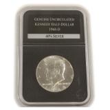 1968-D 40% Silver Kennedy Half Dollar, $9.60