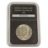 1965 40% Silver Kennedy Half Dollar, $9.60