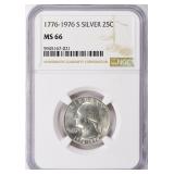 SILVER 1976-S Washington Quarter Silver NGC MS-66