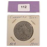 1955 Caribbean Fifty Cents