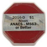 Twenty (20) 2016-D Nixon Dollars, ANACS