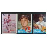(2) 1963 and (1) 1957 Baseball Cards