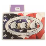 Five Platinum Plated State Quarters