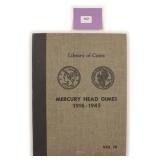 Partial Silver Mercury Dime Album as shown
