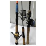 Three (3) Rods and Reels (5