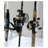 Three (3) Rods and Reels, All 7