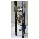 Three (3) Rods and Reels, (2) 7