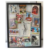 Glass and Chip Board Display Box with Baseball