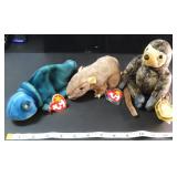 Three (3) TY Plush Toys