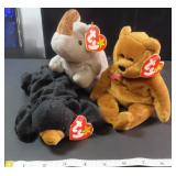 Three (3) TY Plush Toys