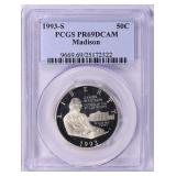 1993-S Bill of Rights Silver 1/2 PCGS Proof-69DCAM