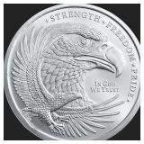 1/4 oz Silver Bullion Eagle Round, .999 Fine