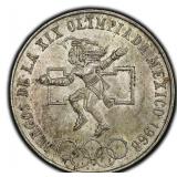 1968 25 Peso Mexico Olympic Silver Coin 22.5g