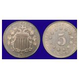 1874 Shield Nickel PCGS Proof-65 OGH 700 Minted