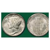 1935-S Mercury Dime PCGS MS-68 POP 5/0