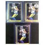 Three (3) Mathew Stafford Football Cards, Rams