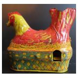 Vintage BALDWIN MFG CO Tin Litho LITTLE RED HEN