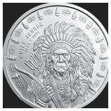 1 oz Chief Joseph BU Silver Bullion Round
