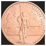 Non Vi Virtute Vici Copper Bullion Round