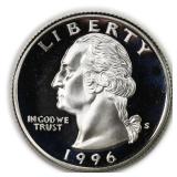 1996-S Silver Proof Washington Quarter 25c