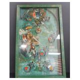Vintage Glass Top King Arthur Pinball with balls