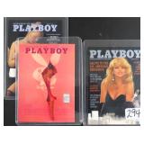 Three (3) Playboy Cover Cards w/ ONE GRAM Silver