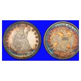 1866 Seated Liberty Quarter NGC Proof-66 (Toned)