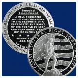 2 oz Second Amendment Silver Bullion Round