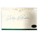 Walter Coleman Signed Index Card (1955-1960)