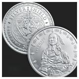 1 Troy oz Tecumseh .999 Fine Silver Round