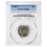 1986-P Jefferson Nickel PCGS MS-66