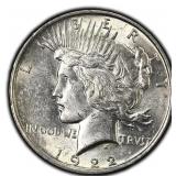 1922-P Peace Dollar Silver U.S. Philadelphia Mint