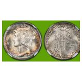 $7250 NGC Guide:1944-S Mercury Dime NGC MS-68 FB