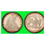 1874 Seated Liberty Half Arrows PCGS Proof-62
