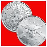 1 oz Liberty or Death BU Silver Round