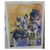 Fearsome Foursome Signed Print JSA COA