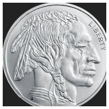 1/10 oz Buffalo Fractional Silver Bullion Round